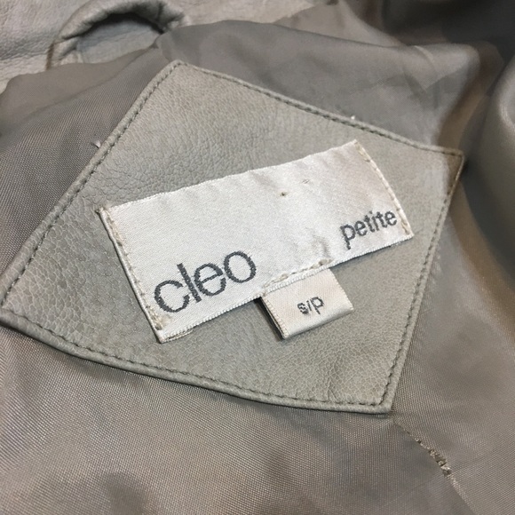 Grey Leather Jacket, Small (Women’s) - Picture 3 of 3